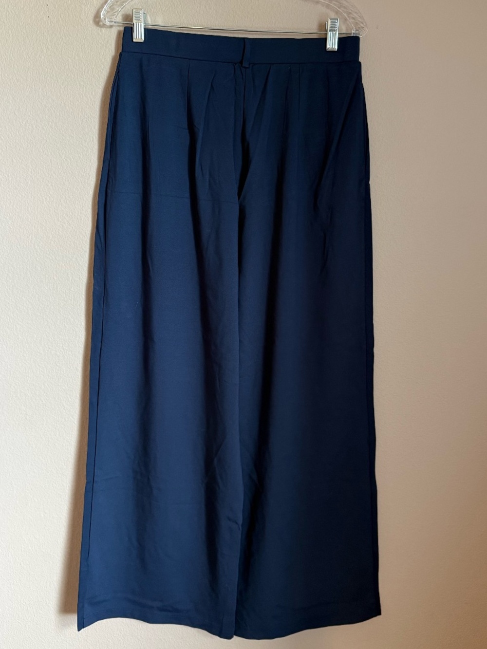 NEW w/Tags OGL Navy Bamboo Wide Leg Trouser Size M - Picture 2 of 4